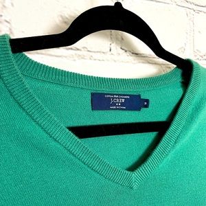 JCrew Green V-Neck Sweater